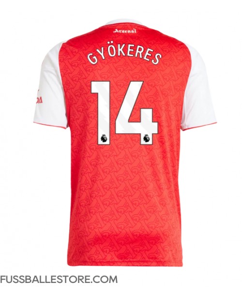 Günstige Arsenal Viktor Gyokeres #14 Heimtrikot 2025-26 Kurzarm Günstige Arsenal Viktor Gyokeres #14 Heimtrikot 2025-26 Kurzarm